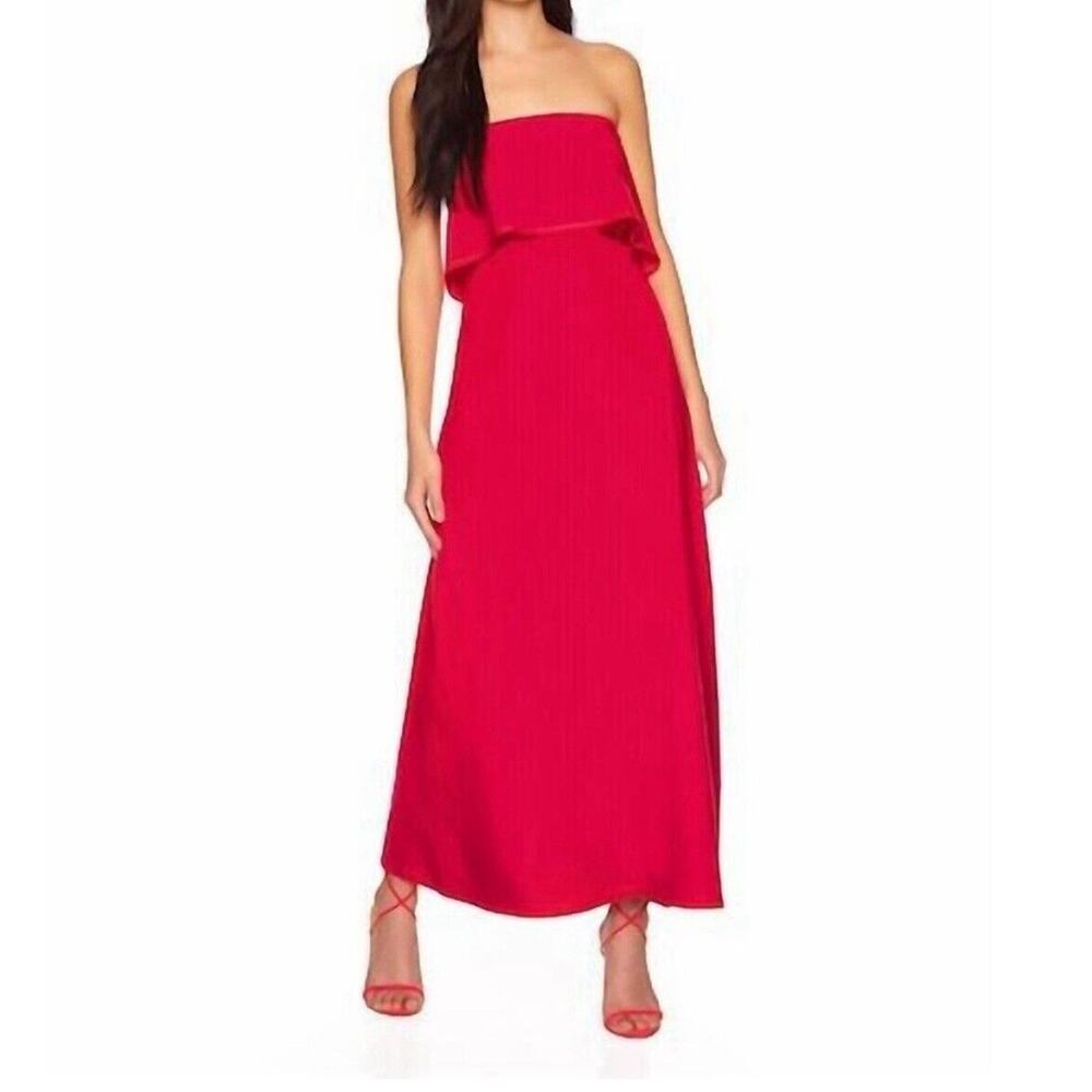 Susana‎ Monaco Hibiscus Off The Shoulder Side Slit A-Line Maxi Dress Size XS NWT